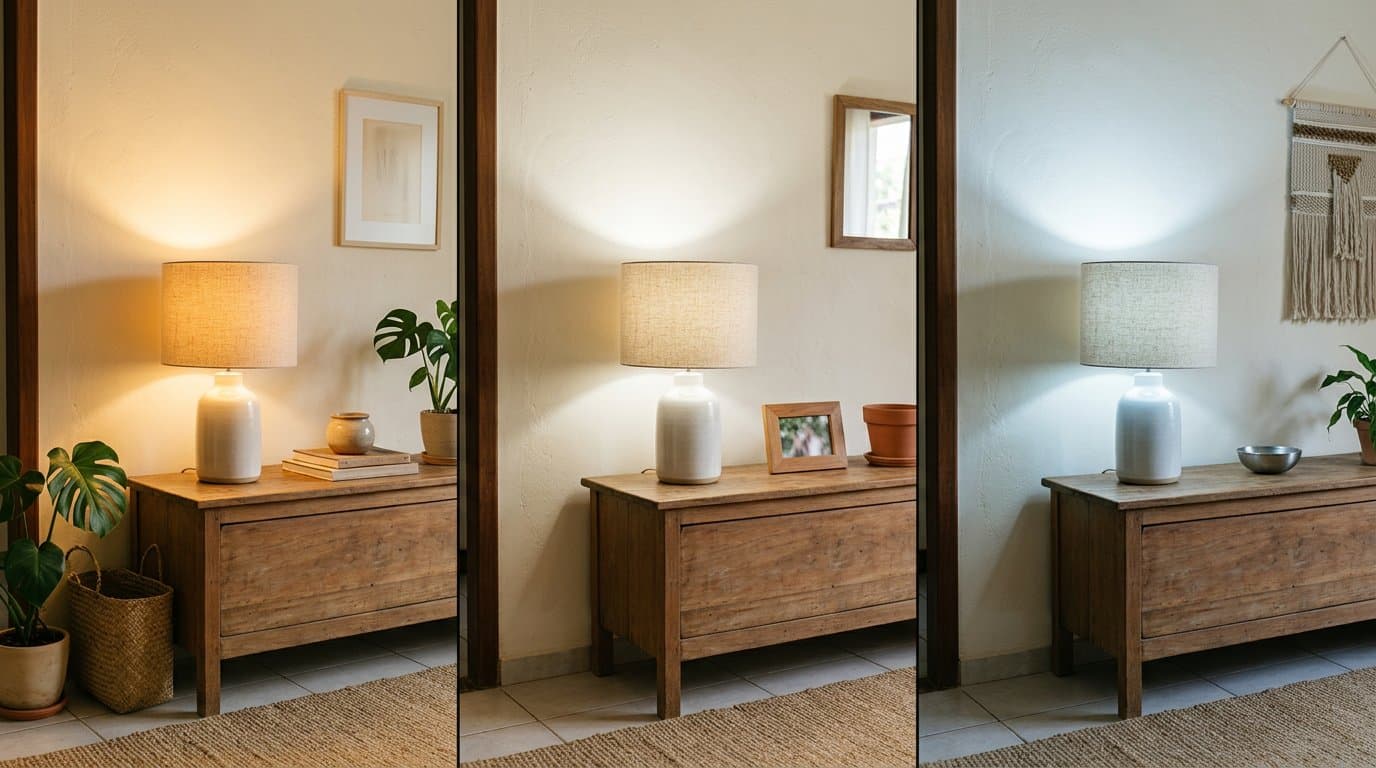 Lâmpada LED: branco quente, neutro ou frio — onde usar cada uma
