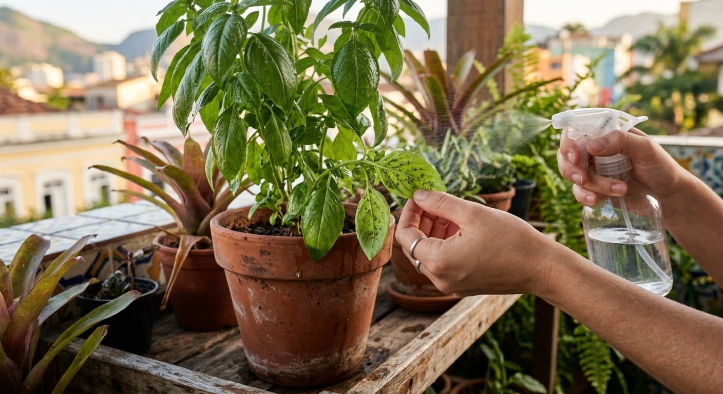 Pulgão em planta de vaso: como identificar e tratar sem receita perigosa