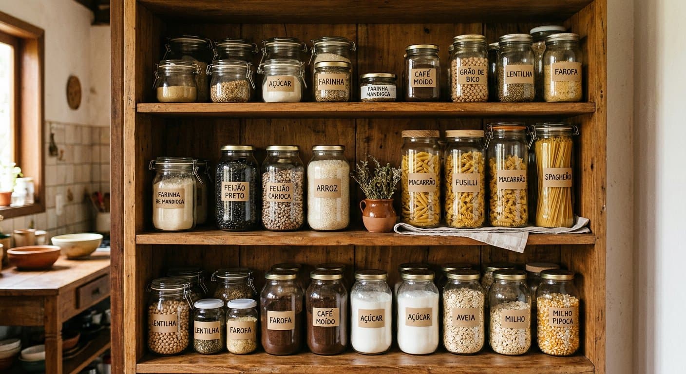 Como organizar a despensa: o que vence primeiro, o que o inseto acha e o que cabe