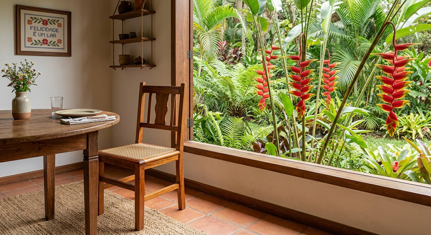 Cadeira de madeira restaurada, acabamento acetinado